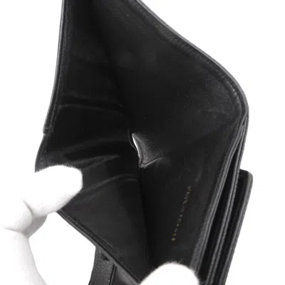 Pre-owned Chanel Black Grained Calfskin Wallet (bi-fold) ()
