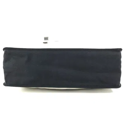 Pre-owned Chanel Black White Canvas Shoulder Bag Tote Bag ()