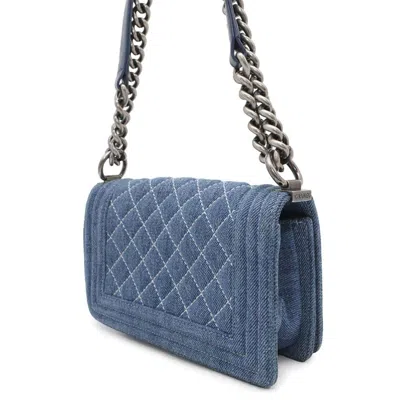 Pre-owned Chanel Blue Denim Shoulder Bag ()