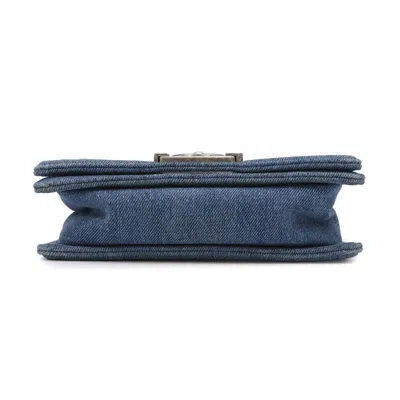 Pre-owned Chanel Blue Denim Shoulder Bag ()