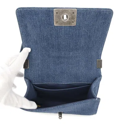 Pre-owned Chanel Blue Denim Shoulder Bag ()