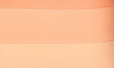 Bebe Strapless Colorblock Bandage Midi In Orange