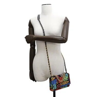 Pre-owned Chanel Multi-color Fabric Leather Chain/shoulder Wallet ()