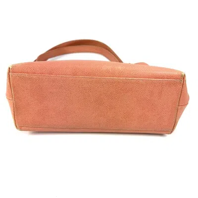 Pre-owned Chanel Pink Grained Calfskin Shoulder Bag Tote Bag ()