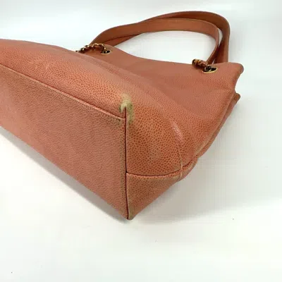 Pre-owned Chanel Pink Grained Calfskin Shoulder Bag Tote Bag ()