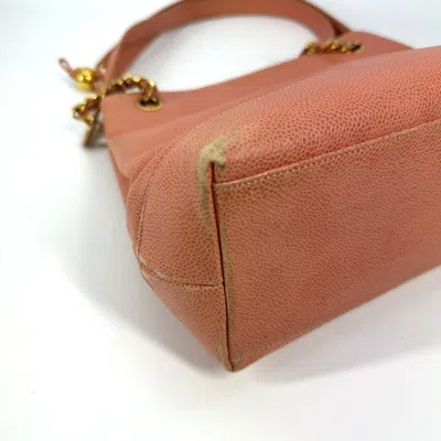Pre-owned Chanel Pink Grained Calfskin Shoulder Bag Tote Bag ()