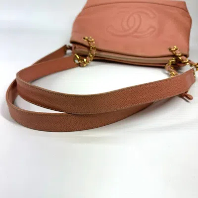 Pre-owned Chanel Pink Grained Calfskin Shoulder Bag Tote Bag ()