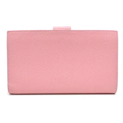 Pre-owned Chanel Pink Grained Calfskin Wallet (bi-fold) ()