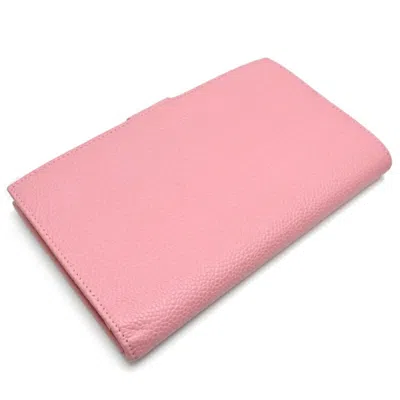 Pre-owned Chanel Pink Grained Calfskin Wallet (bi-fold) ()