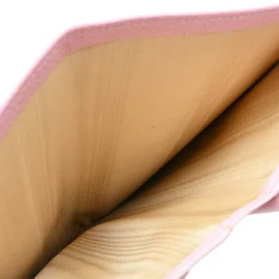Pre-owned Chanel Pink Grained Calfskin Wallet (bi-fold) ()