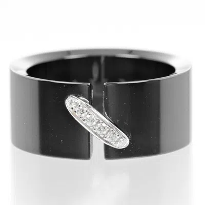 Pre-owned Chaumet Black White Gold Ceramic White Gold (18k) Band Ring ()