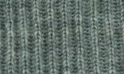 Portolano Merino Wool Rib Cuff Beanie In Green