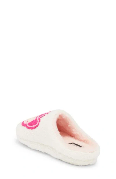 Joe Boxer Cowboy Smiley Faux Shearling Clog In White