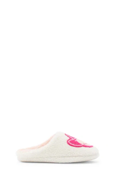 Joe Boxer Cowboy Smiley Faux Shearling Clog In White