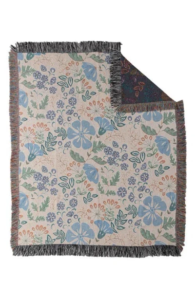 Deny Designs Pimlada Phuapradit Winter Garden Fringe Throw Blanket In Multi