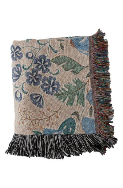 Deny Designs Pimlada Phuapradit Winter Garden Fringe Throw Blanket In Multi