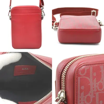 Pre-owned Dior Christian  Red Color Leather Shoulder Bag ()