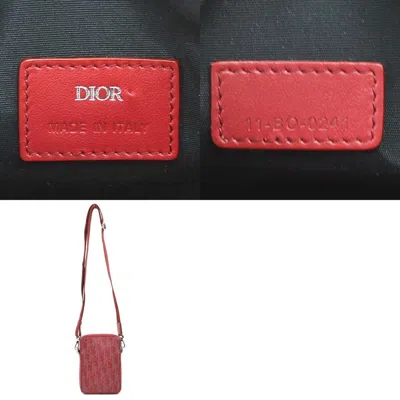 Pre-owned Dior Christian  Red Color Leather Shoulder Bag ()