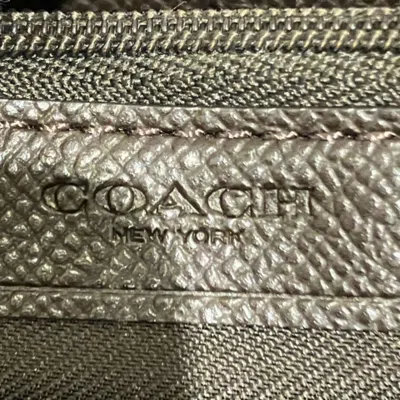 Pre-owned Coach Bronze Leather Long Wallet (bi-fold) () In Brown