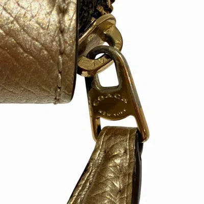 Pre-owned Coach Bronze Leather Long Wallet (bi-fold) () In Brown