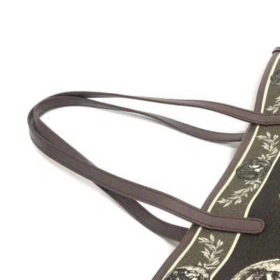 Pre-owned Dolce & Gabbana Brown Canvas Leather Tote Bag ()