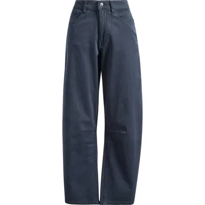 Warp & Weft Warp+weft Bna Soft Curve Barrel Twill Pants In Blue