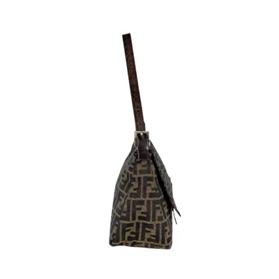 Pre-owned Fendi Brown Nylon Canvas Shoulder Bag ()