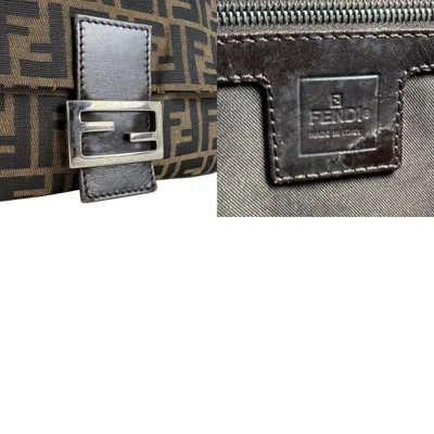 Pre-owned Fendi Brown Nylon Canvas Shoulder Bag ()