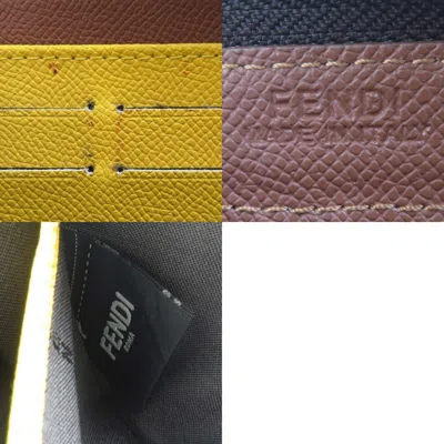 Pre-owned Fendi Brown Pvc Long Wallet (bi-fold) ()