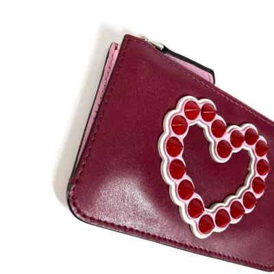 Pre-owned Fendi Red Color Leather Coin Purse/coin Case ()