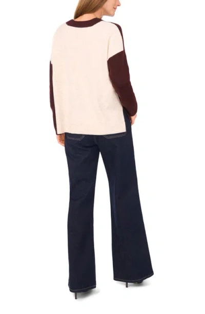 Vince Camuto High-low V-neck Sweater In Red