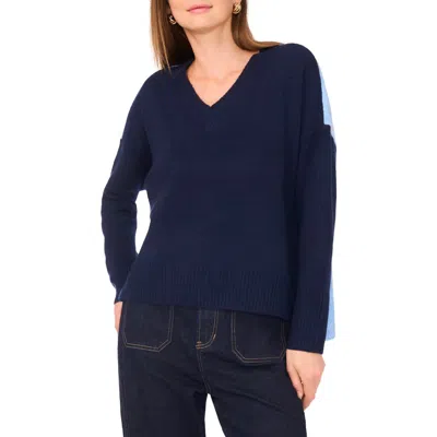 Vince Camuto Women's Colorblocked Drop-shoulder Sweater In Blue