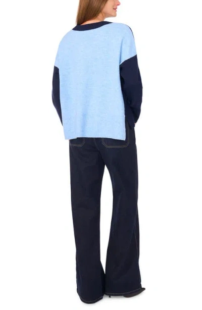 Vince Camuto Women's Colorblocked Drop-shoulder Sweater In Blue