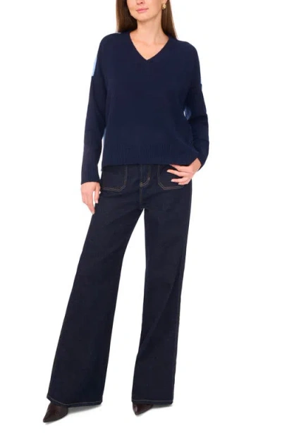 Vince Camuto Women's Colorblocked Drop-shoulder Sweater In Blue