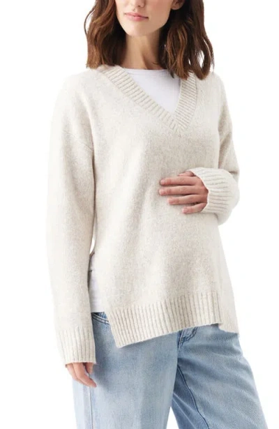 Ripe Maternity Vera Nursing Knit Sweater In White