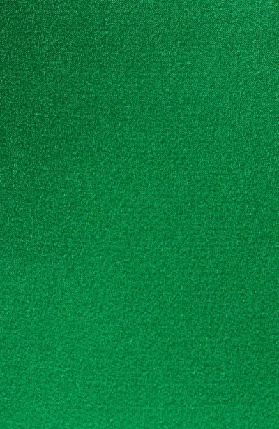 Tom Ford Long Sleeve Shiny Crepe Column Gown In Green