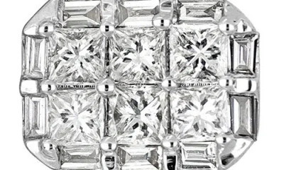 Bony Levy Mika Pavé Diamond Stud Earrings In Metallic