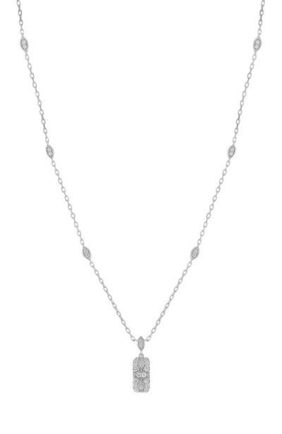 Bony Levy Mika Petite Diamond Pendant Necklace In Metallic