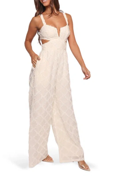 Petal And Pup Petal & Pup Avella Cutout Wide Leg Jumpsuit In White