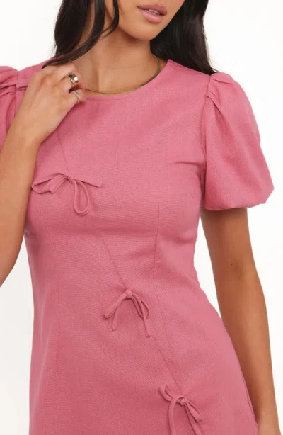 Petal And Pup Petal & Pup Ruthie Puff Sleeve Minidress In Pink