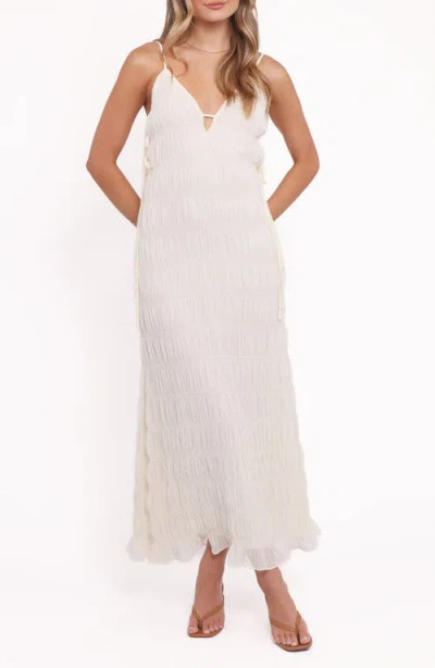 Petal And Pup Petal & Pup Seraphine Shirred Sleeveless Maxi Dress In White