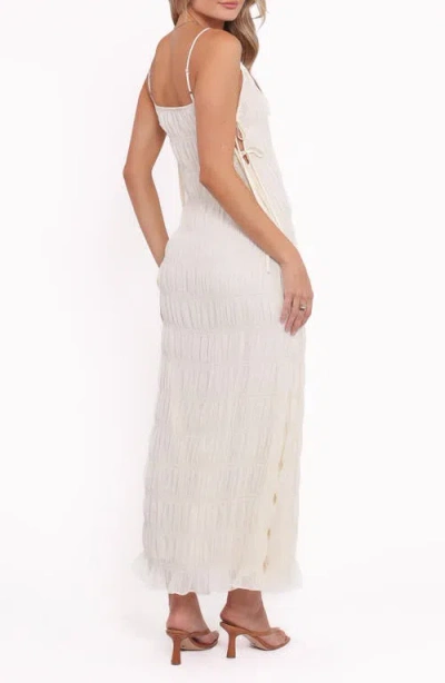 Petal And Pup Petal & Pup Seraphine Shirred Sleeveless Maxi Dress In White