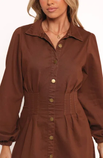 Petal And Pup Petal & Pup Phoenix Long Sleeve Minidress In Burgundy