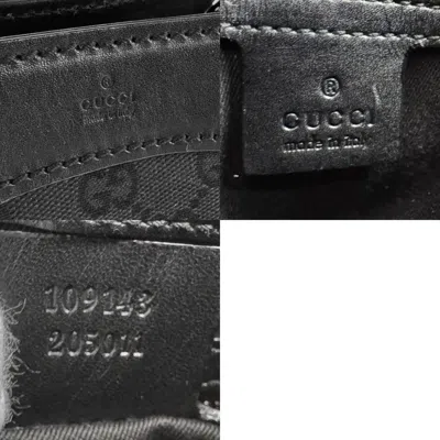 Pre-owned Gucci Black Gg Canvas Leather Shoulder Bag ()