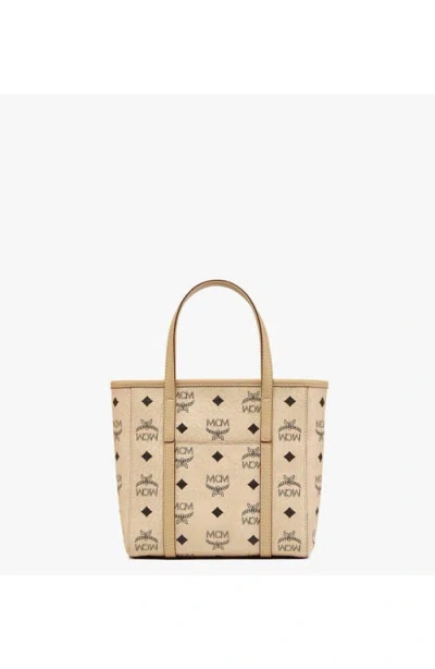Mcm Mini Tony Printed Canvas Tote Bag In Brown