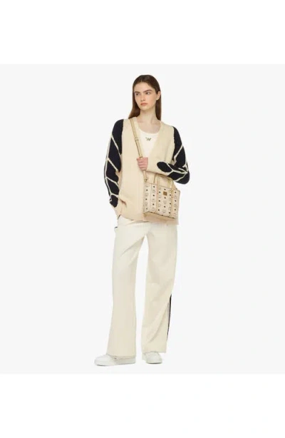 Mcm Mini Tony Printed Canvas Tote Bag In Brown