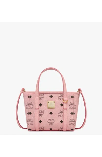 Mcm Mini Toni Visetos Coated Canvas Top Handle Shopper Bag In Pink