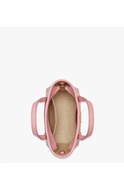 Mcm Mini Toni Visetos Coated Canvas Top Handle Shopper Bag In Pink