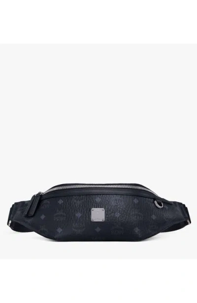 Mcm Fursten Zipped Medium Belt Bag In Black