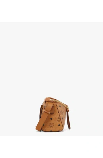 Mcm Canvas Diamant 3d Crossbody Bag In Brown
